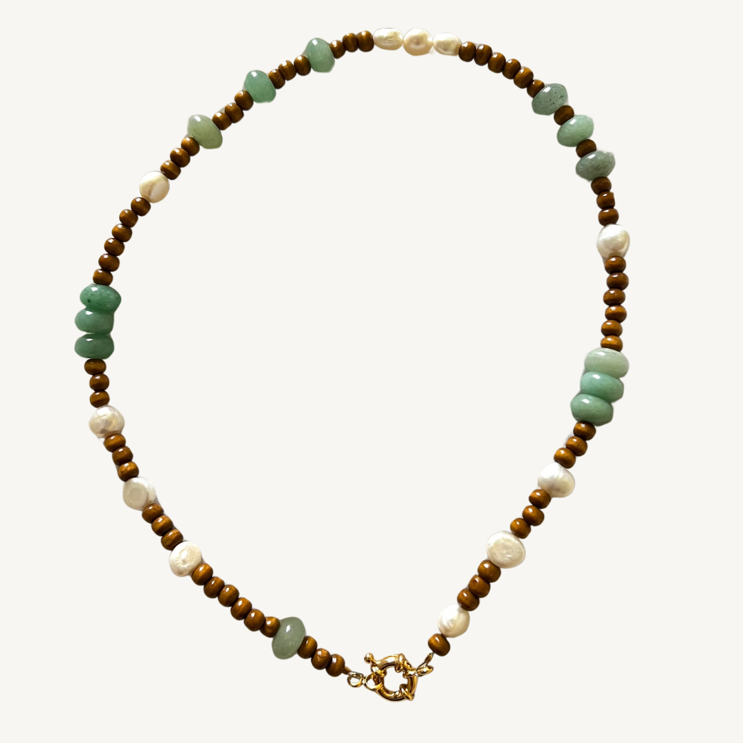 Palm and Pearl Necklace