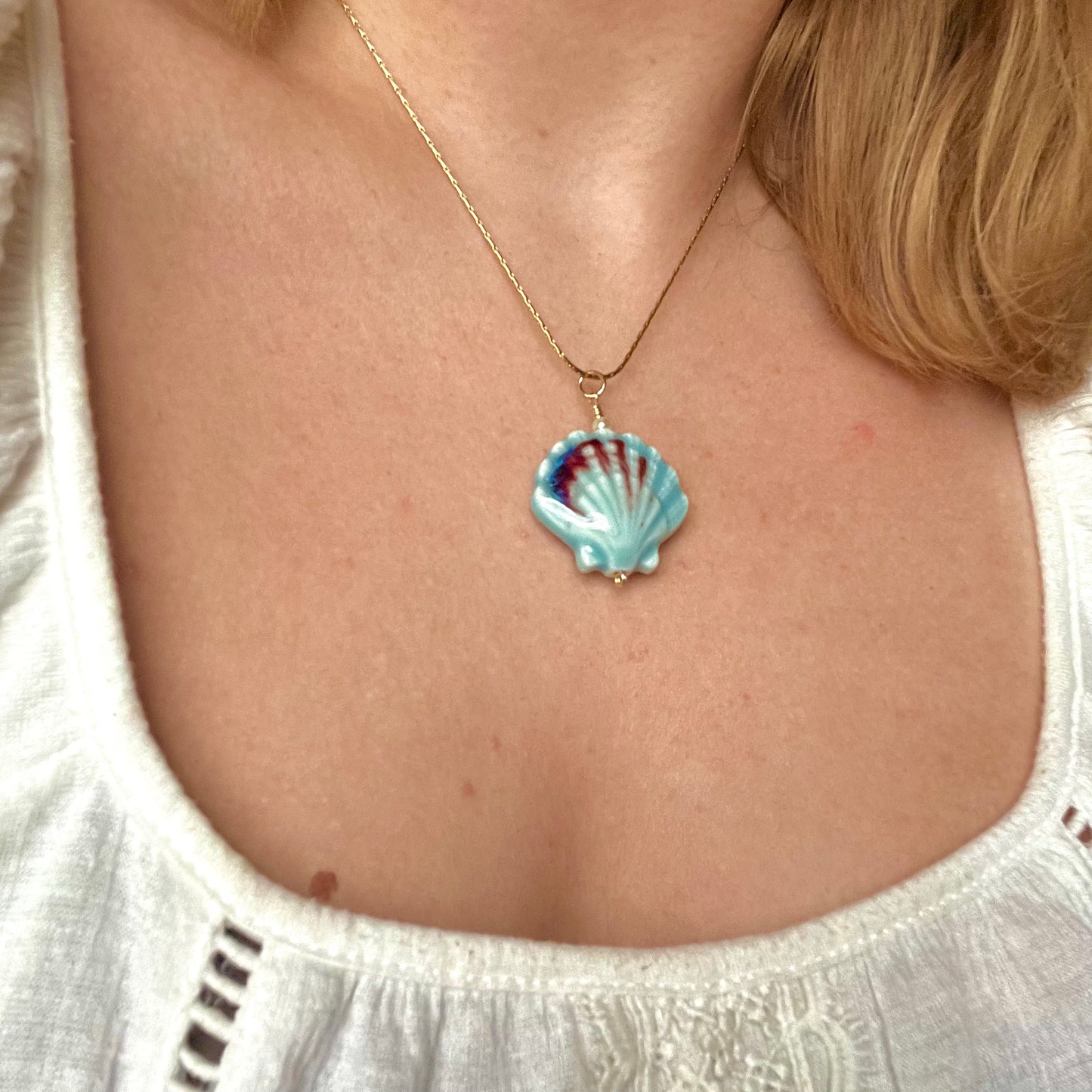 Ceramic Scallop Necklace