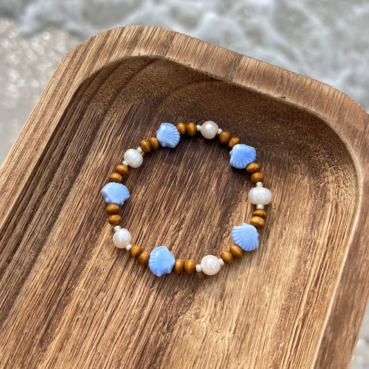 Coastal Stretch Beaded Bracelet